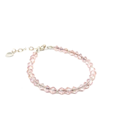 Pulserita Cristales Sw. Rose y Plata 925