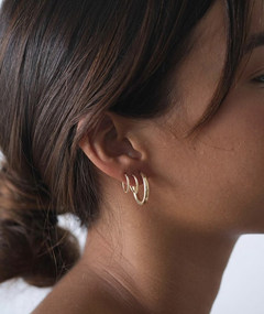 Mini Argollitas Cubanas Oro18k - comprar online