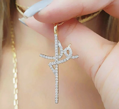 Collar Fe Acero Dorado