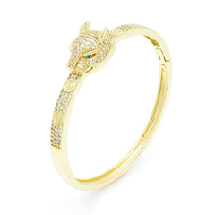 Brazalete Pantera Acero Dorado