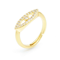 Anillo Ojo Protector Acero Gold