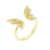 Anillo Mariposa Acero Dorado