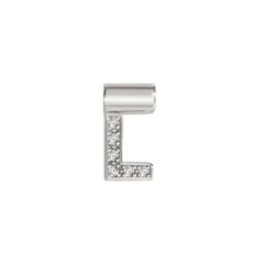 Dije Inicial Letra L en Plata 925