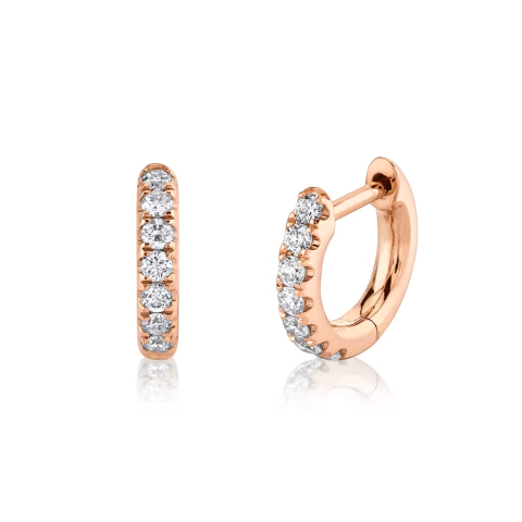 Mini Argollitas Huggies en Plata 925 Rosa 10 mm - comprar online