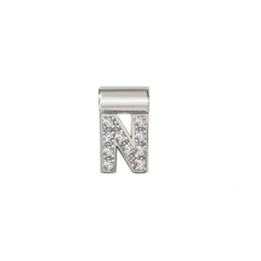 Dije Inicial Letra N Plata 925