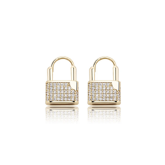 Aros Candado Acero Dorado