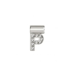 Dije Inicial Letra P en Plata 925