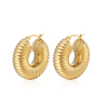 Argollas Chunky XL Acero Dorado 30 mm