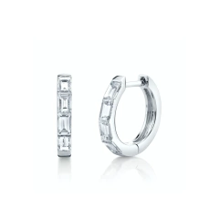 Argollas Baguette Plata 925