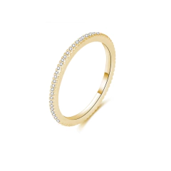 Anillo Eternidad Sin Fin Pavé en Plata 925 Dorada - comprar online