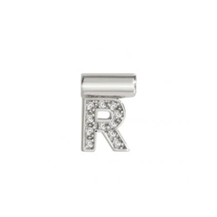 Dije Inicial Letra R en Plata 925