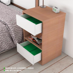 Juego respaldo + mesas de luz M03 - comprar online