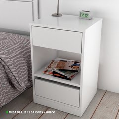 Mesa de luz M03 Blanca