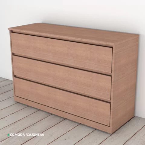 Comoda 3 cajones ciliegio