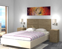 Juego respaldo + mesas de luz