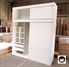 Placard Palma 1.23mt con baulera, melamina blanca en internet