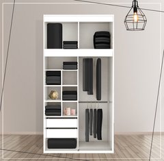 Placard Palma 1.23mt con baulera, melamina blanca - comprar online