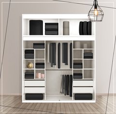 Placard Palma 2mt con baulera melamina blanca - comprar online