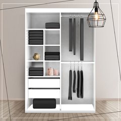 Placard 1.23mt melamina blanco, puertas corredizas - comprar online