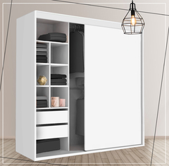 Placard Palma 1.80mt melamina blanca