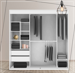 Placard Palma 1.80mt melamina blanca - comprar online