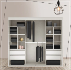 Placard Palma 1.80mt melamina blanca Ideal dos personas - comprar online