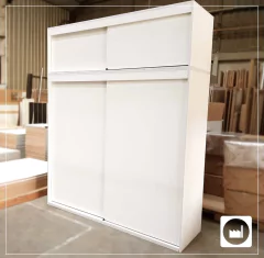 Placard Palma 2.40mt con baulera melamina blanca - avantShop!