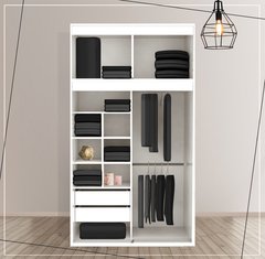 Placard Palma 1.40mt con baulera, melamina blanca - comprar online