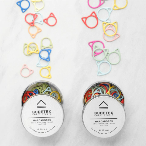 Marcadores de punto tricot GATITOS | 20 uds surtidos