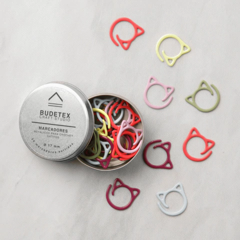 Marcadores de punto crochet GATITOS | 20 uds surtidos