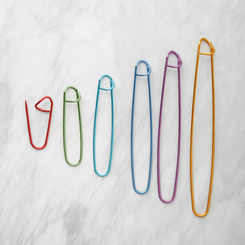 Set de 6 alfileres de gancho porta puntos | Budetex Craft Studio