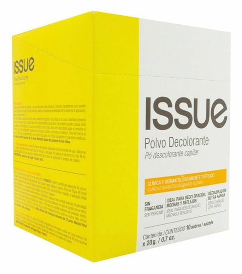 ISSUE POLVO DECOLORANTE 20g, CAJA X10U.