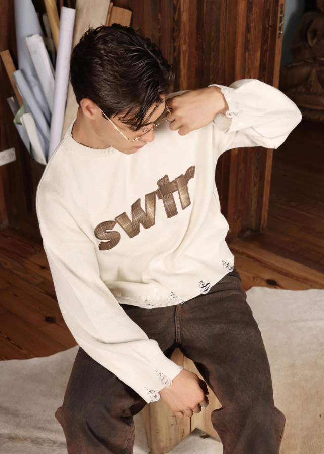 Sweater roturas SWTR crudo — imagen 5
