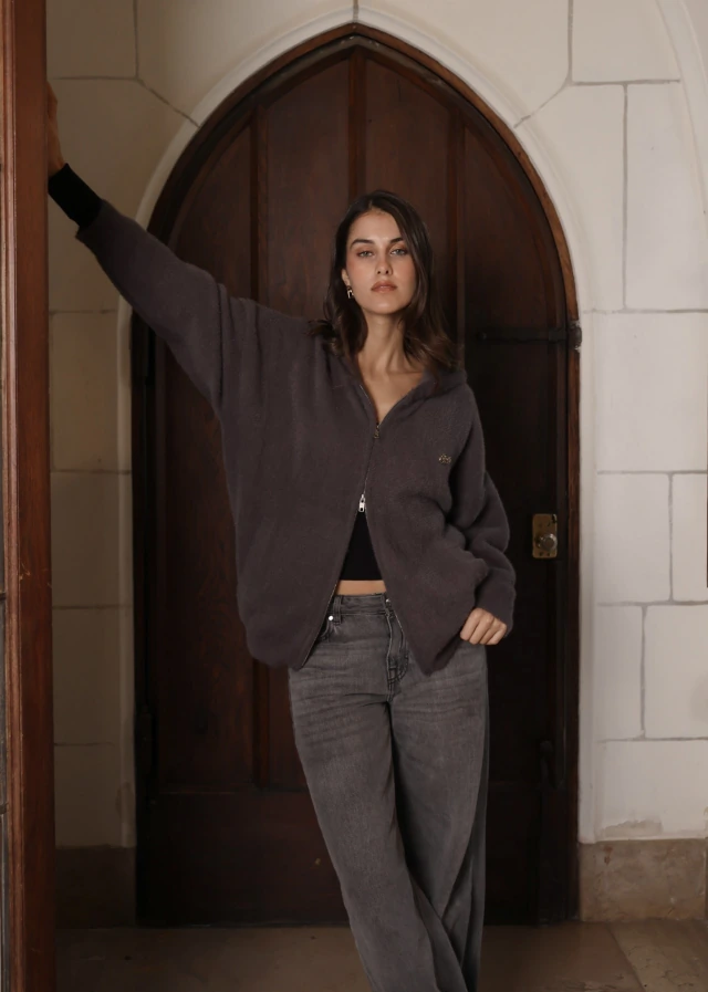 Campera Brodick CROP grey — imagen 2