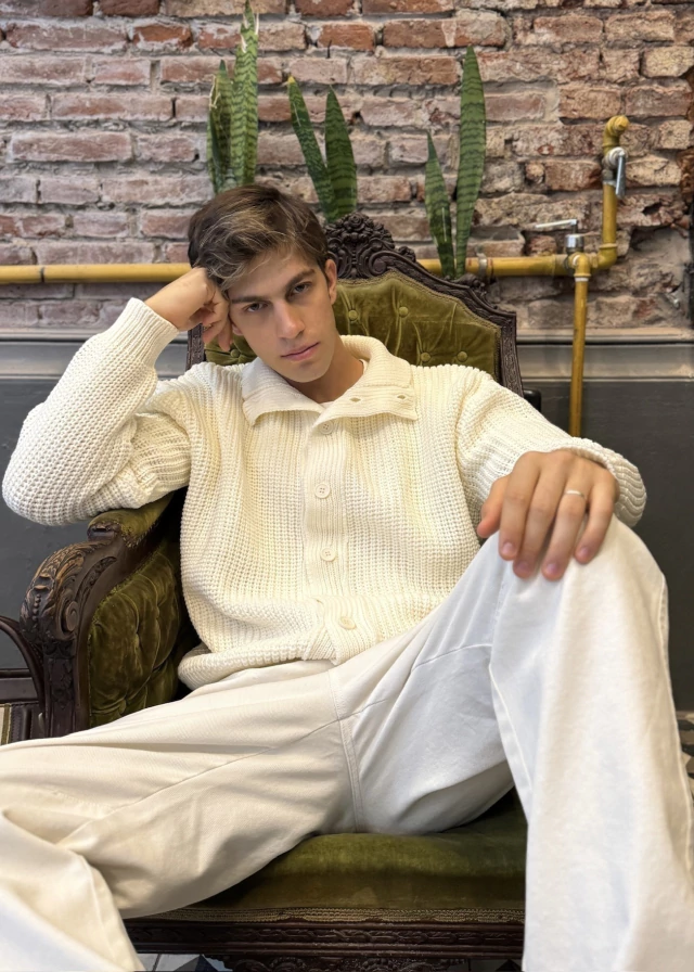 Cardigan Aspen pesado Crudo