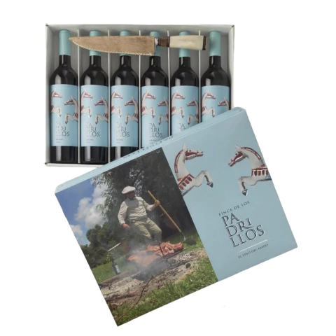 Padrillos Malbec caja x6 + Cuchillo de Asador - comprar online