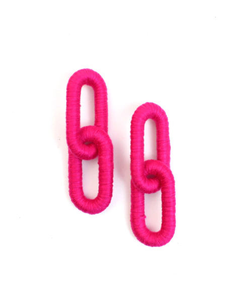 Brinco Corrente Rosa Shock