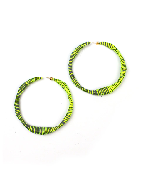 Brinco Duna Amarelo Lima Neon e Cinza