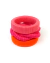 Trio de Braceletes Rosa Flamingo e Laranja