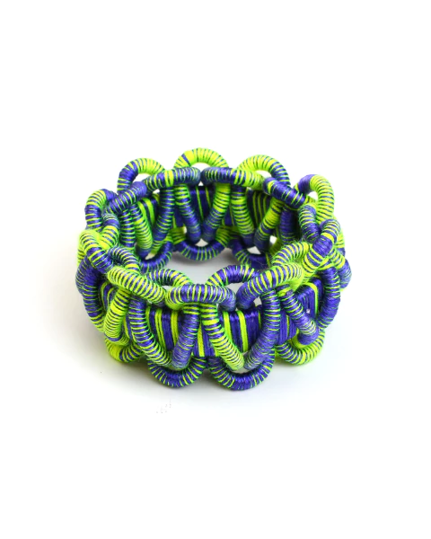 Bracelete Macramê Amarelo Lima Neon e Roxo - comprar online