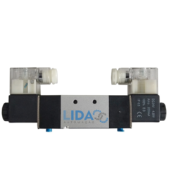 VÁLVULA DUPLO SOLENOIDE 5/2 VIAS ROSCA 1/4 BSP