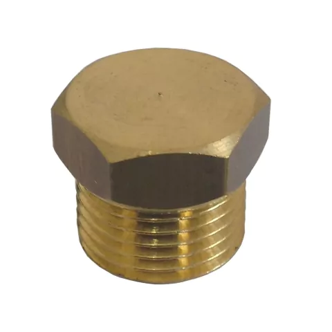 PLUG LATÃO SEXTAVADO EXTERNO ROSCA BSP