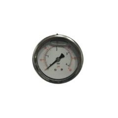 MANOMETRO HORIZONTAL DIÂMETRO 100MM ROSCA 1/4 C/GLICERINA