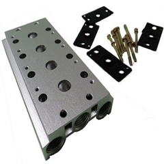BASE MANIFOLD PARA VALVULAS MICRO 5/2 VIA ROSCA M5 SERIE SY3 - comprar online