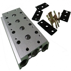 BASE MANIFOLD PARA VALVULAS MICRO 5/2 VIA ROSCA 1/8 SERIE SY5 - comprar online