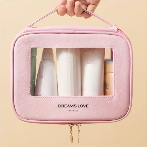 Imagem do Necessaire Personalizada para Brindes Corporativos — Janela Transparente Premium
