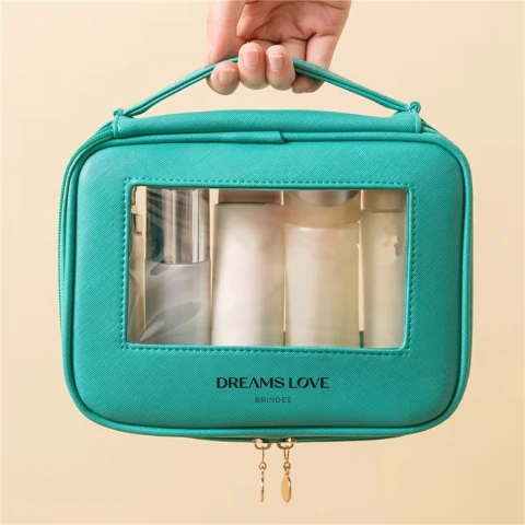 Necessaire Personalizada para Brindes Corporativos — Janela Transparente Premium - loja online