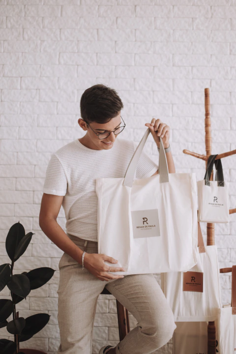 Ecobag Premium 40x45 com Tag com Gravação a Laser - dreamsloveatelie