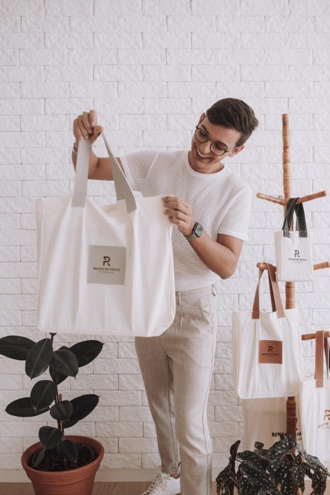 Ecobag Premium 40x45 com Tag com Gravação a Laser