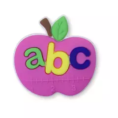Aplique Maçã Escolar Rosa ABC emborrachado (3un)